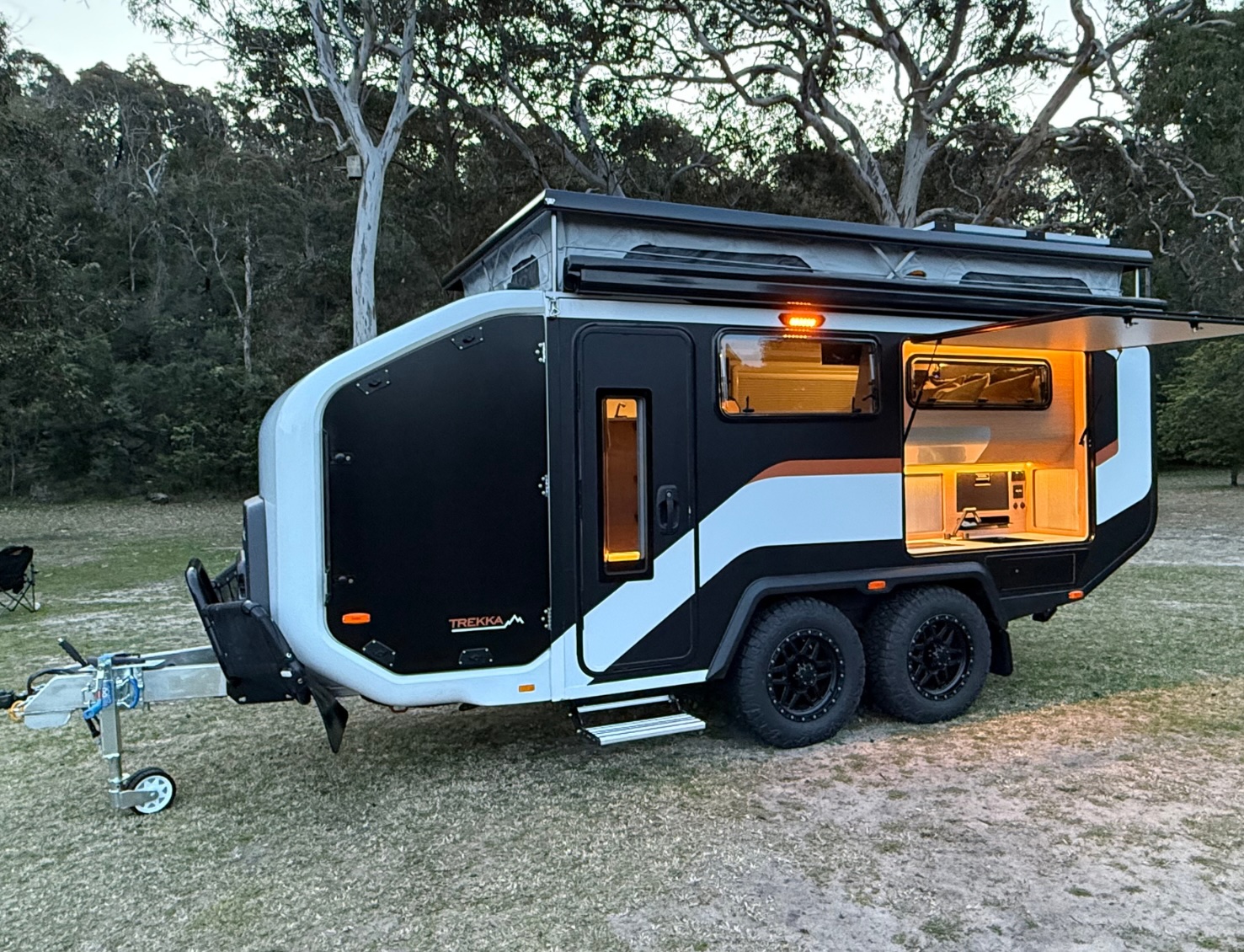 Sleek, Ultramodern Glamper Pod Makes a Cushy E-Bike-Stowing Base Camp