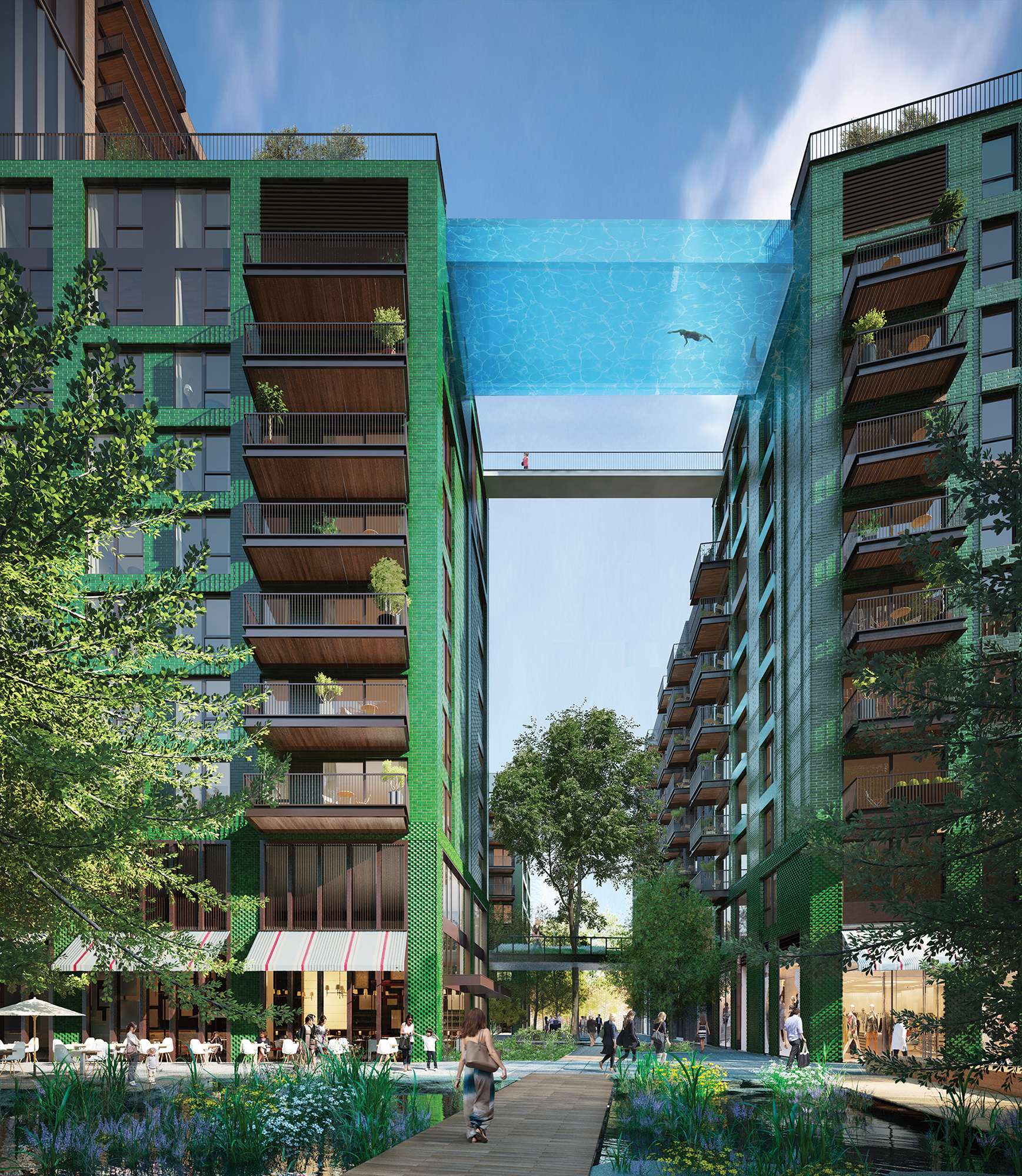 Residents can swim across 100-ft-high Sky Pool to neighboring high rise - Vimarsana News